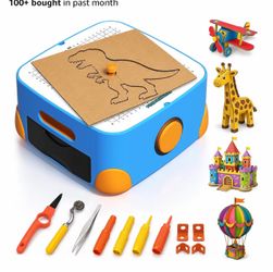 Kid-Safe Cardboard Cutter Machine Bladeless Power Tool Craft Cutter Saw, Easy Use STEAM Educational Toys for Boys Girls Ages 5+ Creativity Projects 3D