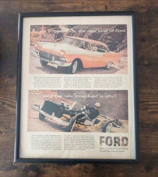 Vintage 1950s Ford Advertising Print
