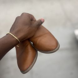 Universal Leather Brown Shoes Flats 