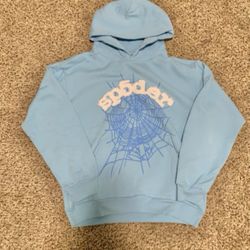 Spider Hoodie (sky Blue) Size Xl Fits As A M