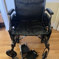 ProBasics Wheelchair - 20" Wider Seat Flip Back Arms- Swing Away Feet