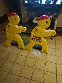 2 Lot of Safety Slow Down Turtles As is Safe Driving Kids Children in Area at Play