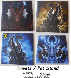 NEW - (Blue) Dragon Guardian - Dragon Trivet
