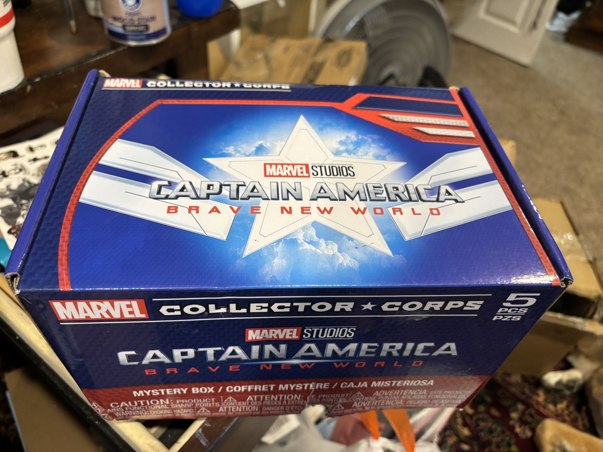 This is the Marvel Collector Corps: Captain America Brave New World Funko Collector Box.
