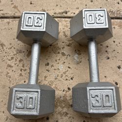 Pair Of 30lbs Dumbbells 