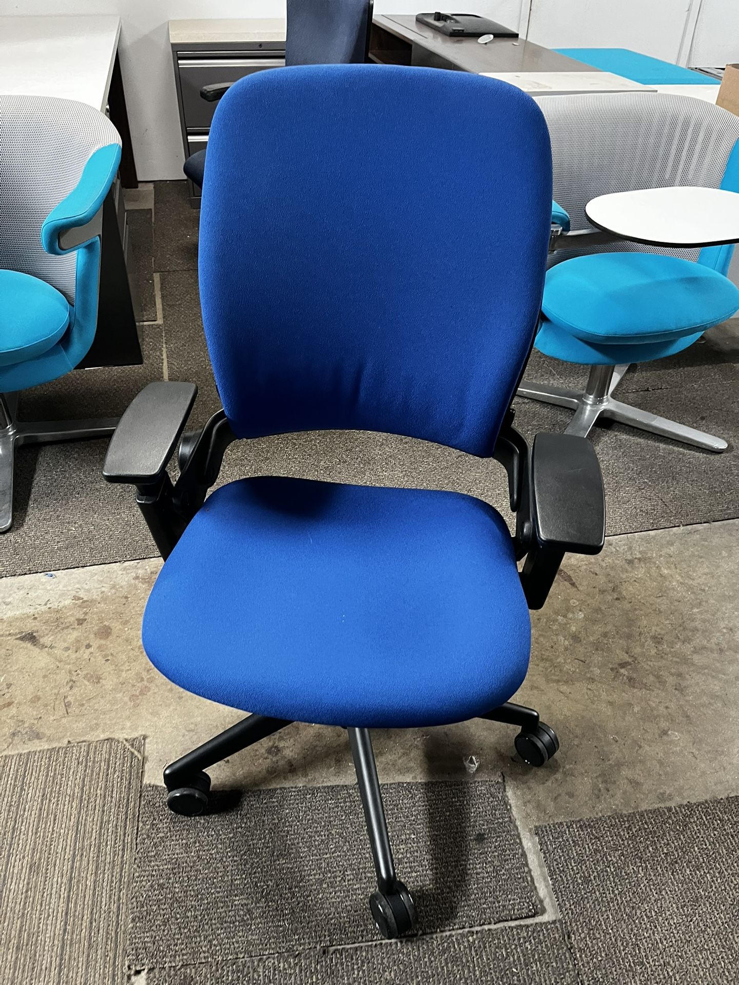 Dodger Blue Office Chair - Steelcase V2 leap Office Chair