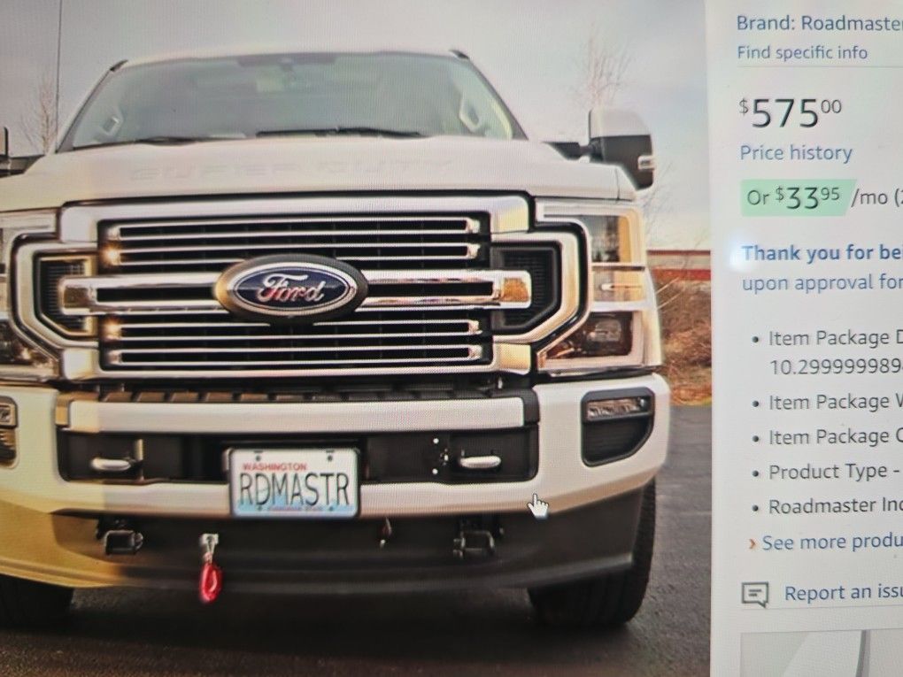 Flat Tow Baseplate Roadmaster Ford Super Duty