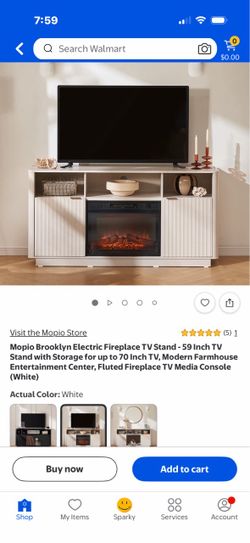 Entertainment center & console with Electric Fireplace
