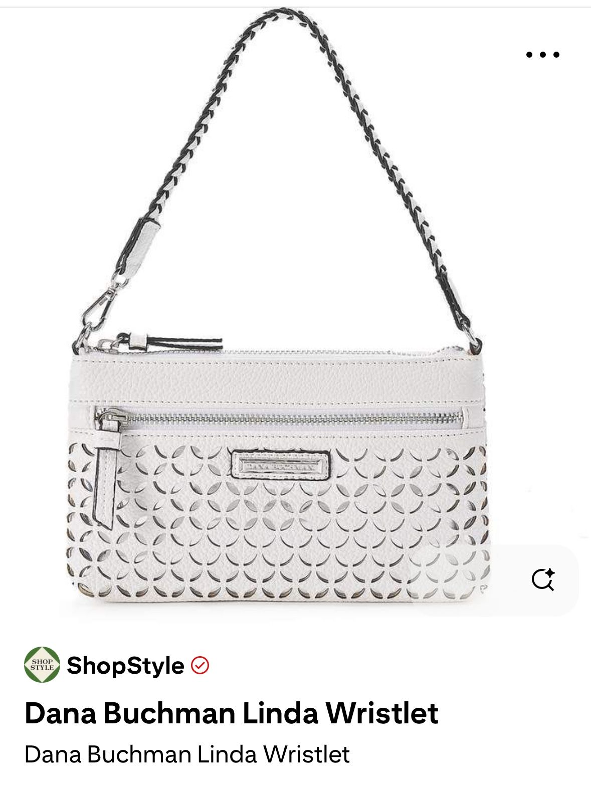 Dana Buchman Women's Taupe Wristlet Clutch Purse White New No Tags