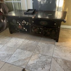 very Antique chinese center table  hand painting beautiful Color original  only 1 door