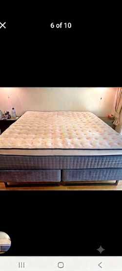 Organic Sleep Sapphire  Collection 16" King Mattress With Box Spring and Frame.