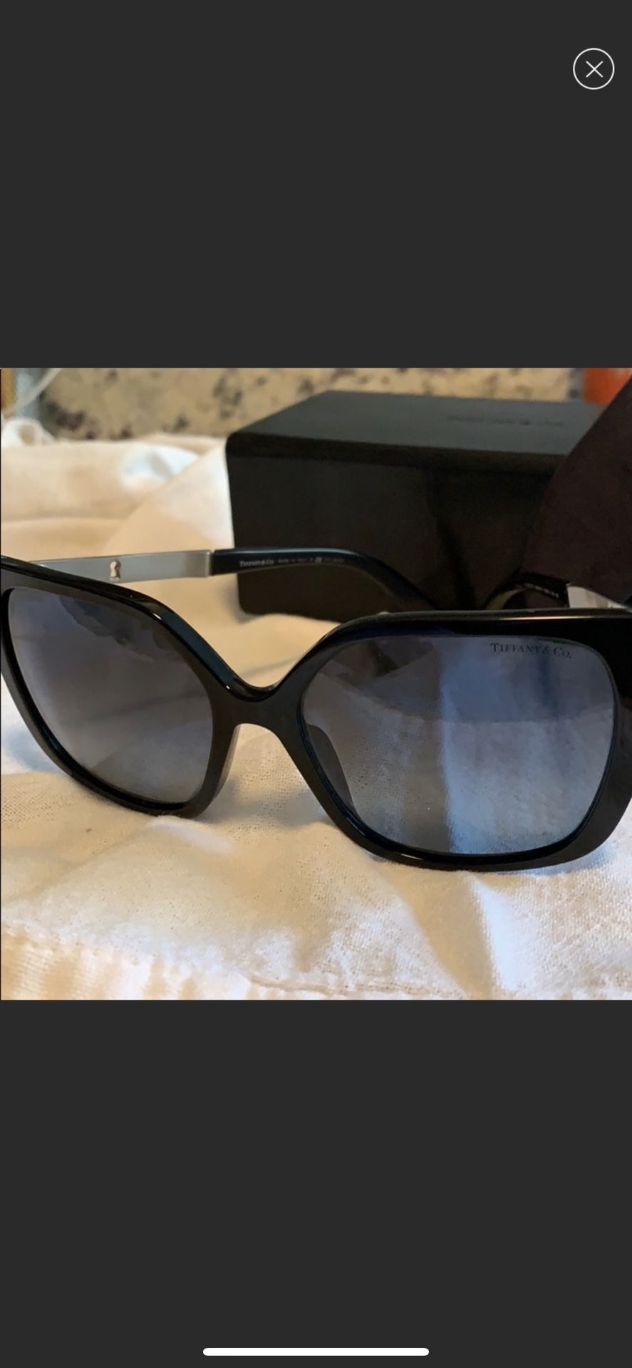 Tiffany & Co. Black Cat Eye Polarized Sunglasses