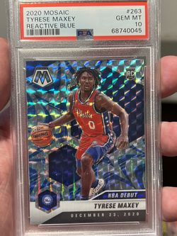 2020 MOSAIC TYRESE MAXEY REACTIVE BLUE PSA 10!!!