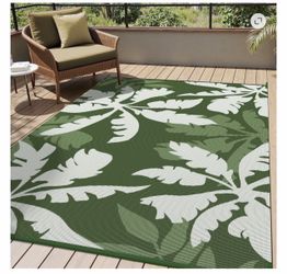9’x12’ Waterproof Outdoor Rug – Green