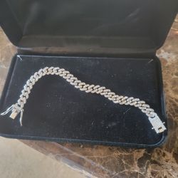 8 inch cubic zirconia cuban link bracelet