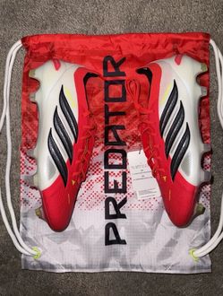 Size 7 Adidas PREDATOR ELITE FT FG Lucid Red Black White Soccer Cleats