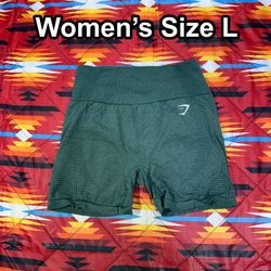 Gymshark Green Vital Seamless Shorts 4" Women’s Size Large Gym Workout