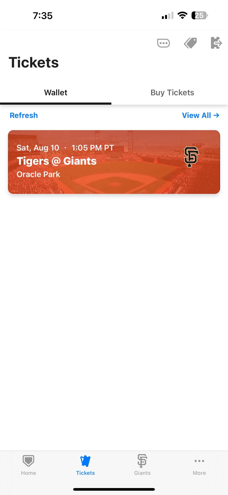 6 Tickets To San Francisco Giants Vs Detroit Tigers 8/10/24