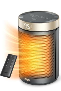 DREO Space Heater, Portable Electric Heaters for Indoor Use with Thermostat and Remote, 2024 Upgraded, Digital Display, 12H Timer, 5 Mode, 1500W PTC