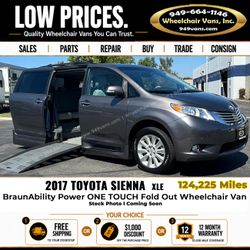 2017 Toyota Sienna XLE Wheelchair Van