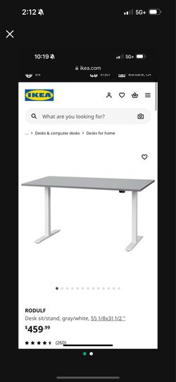 IKEA adjustable desk and chair combo automatic height never used office