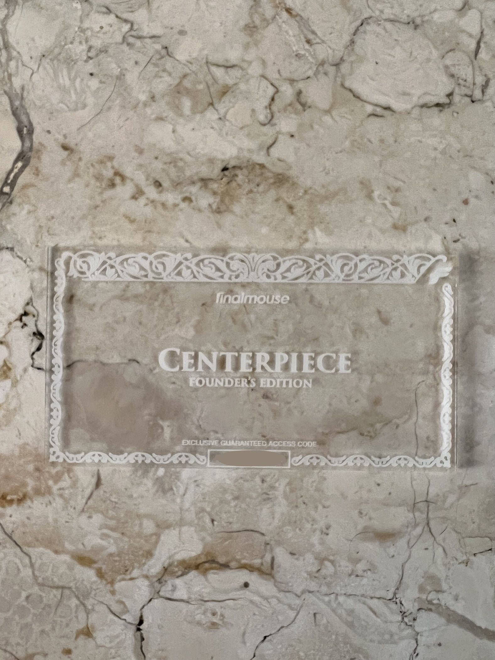 FinalMouse FinalCon Centerpiece Founder’s Edition Reservation Code and piece