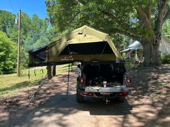rooftop tent is new and a fit almost any truck or it will fit on hard top
