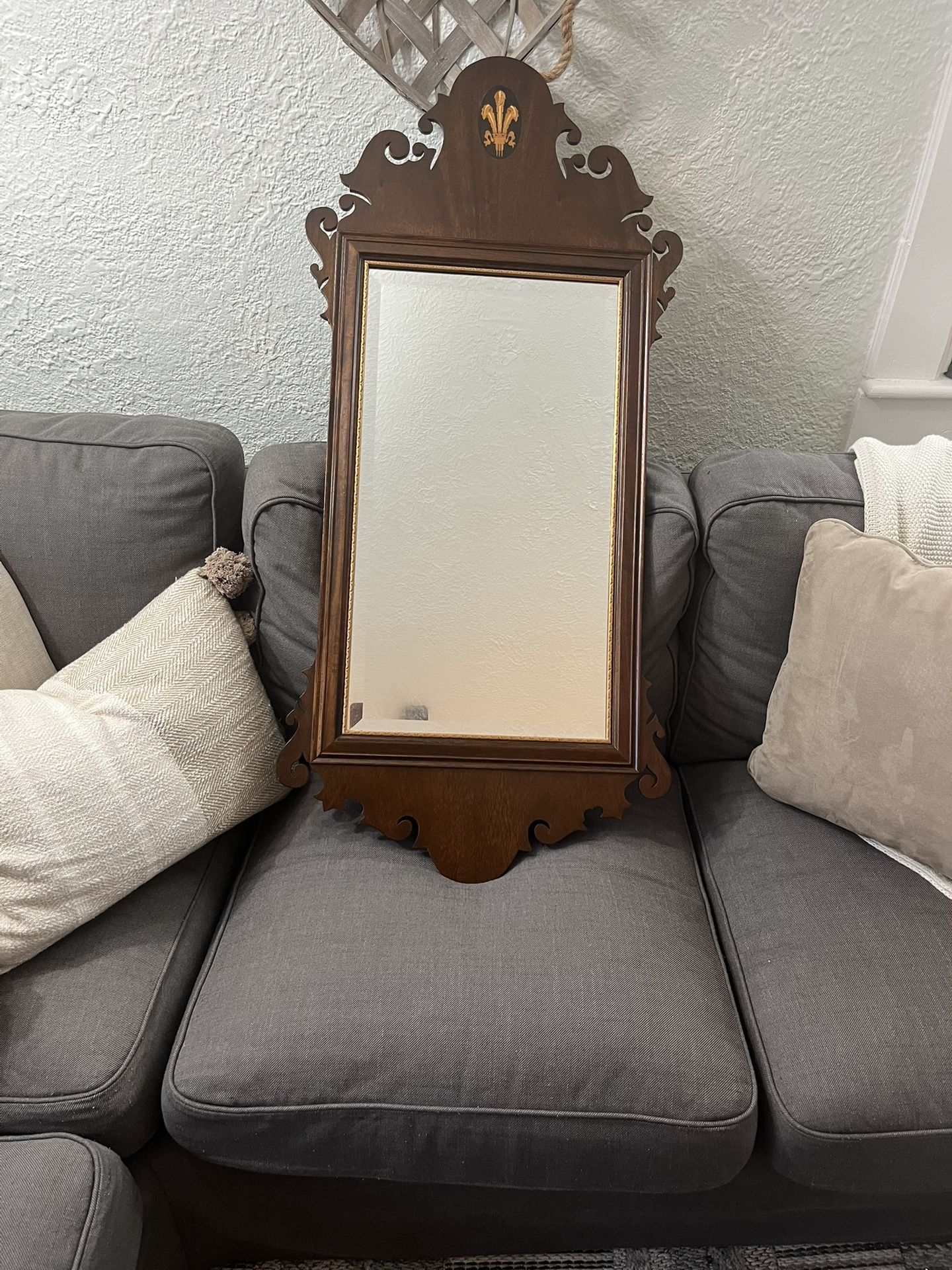 Mahogany 3 Wheat Mirror