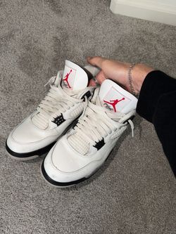 Air Jordan 4 White Cement Sneakers size 11