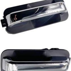 Doors Handles (Rear)Left  & Right -Chrome Outer Handle Compatible with Ford F150 2015-2020