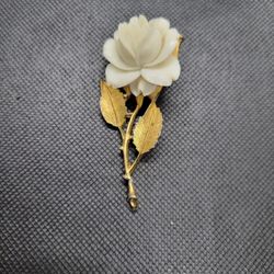 White Rose Brooch