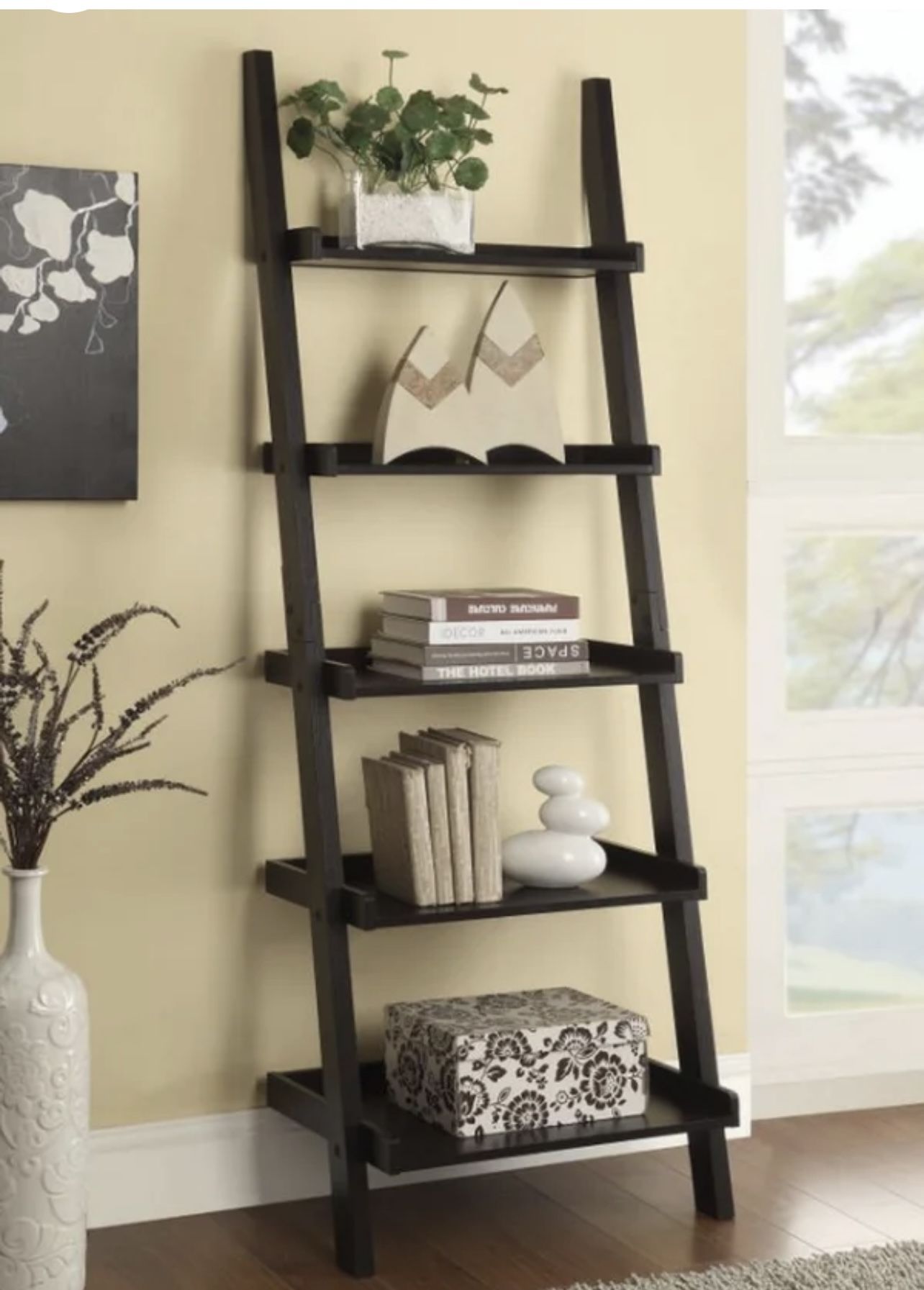 Ladder Bookcase — Leaning Storage Shelving