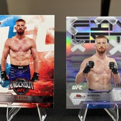 Lot Of 2 2025 Topps Knockout UFC #19 Bo Nickal Orange /88 & Finest Common /250