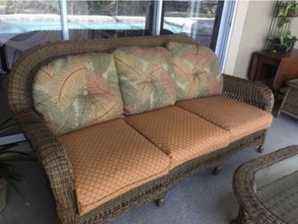 Wicker Sofa And Table