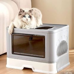 Litter Box for Cats Portable Cat Litter Box
