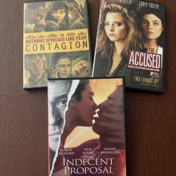DVD Movie Lot: Contagion, The Accused, Indecent Proposal