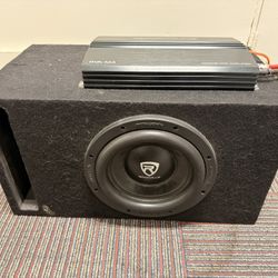Rockville Subwoofer + Monoblock Amp