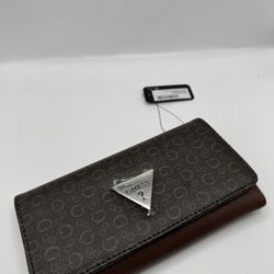GUESS Signature Brown Logo Wallet 