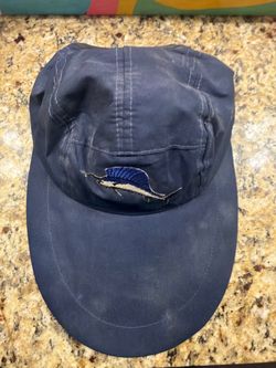 Navy Blue Baseball Cap with Sailfish Embroidery