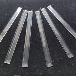 Lot 6 Large Vertical Triangle Prisms 10 Inches
