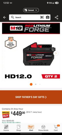 Milwaukee FORGE HD 12.0 M18 battery