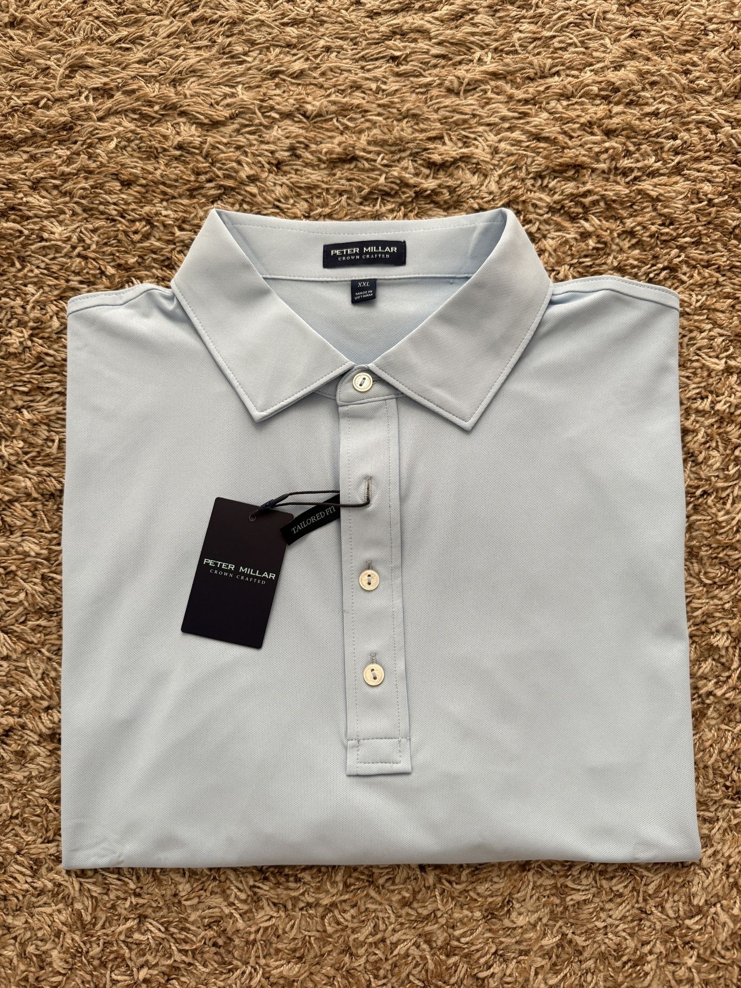 Good Deal❗️💲55⛳️NWT Peter Millar Crown Crafted Men's Golf Shirt，XXL Size