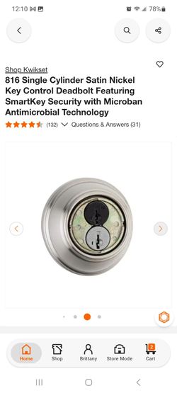 Kwikset Dead bolt satin Nickel two cylinder