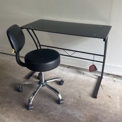 Glass Table and Chair 