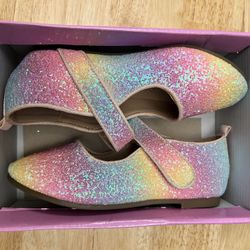 Princess Glitter Girl Shoes Rainbow 