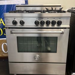 BERTAZZONI 30”WIDE ALL GAS RANGE STOVE STAINLESS STEEL 
