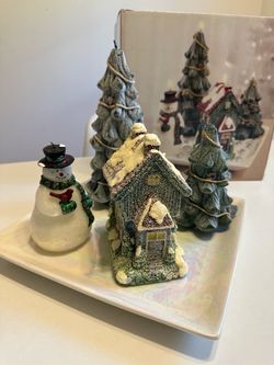 Christmas Village Candle Set with Box