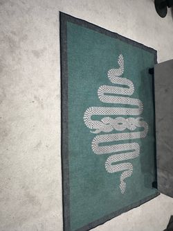 Green Snake Print rug