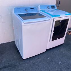 New Samsung Top Load Washer And Gas Dryer Set 