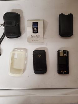 Two Blackberry Phones Collector Items With Cases